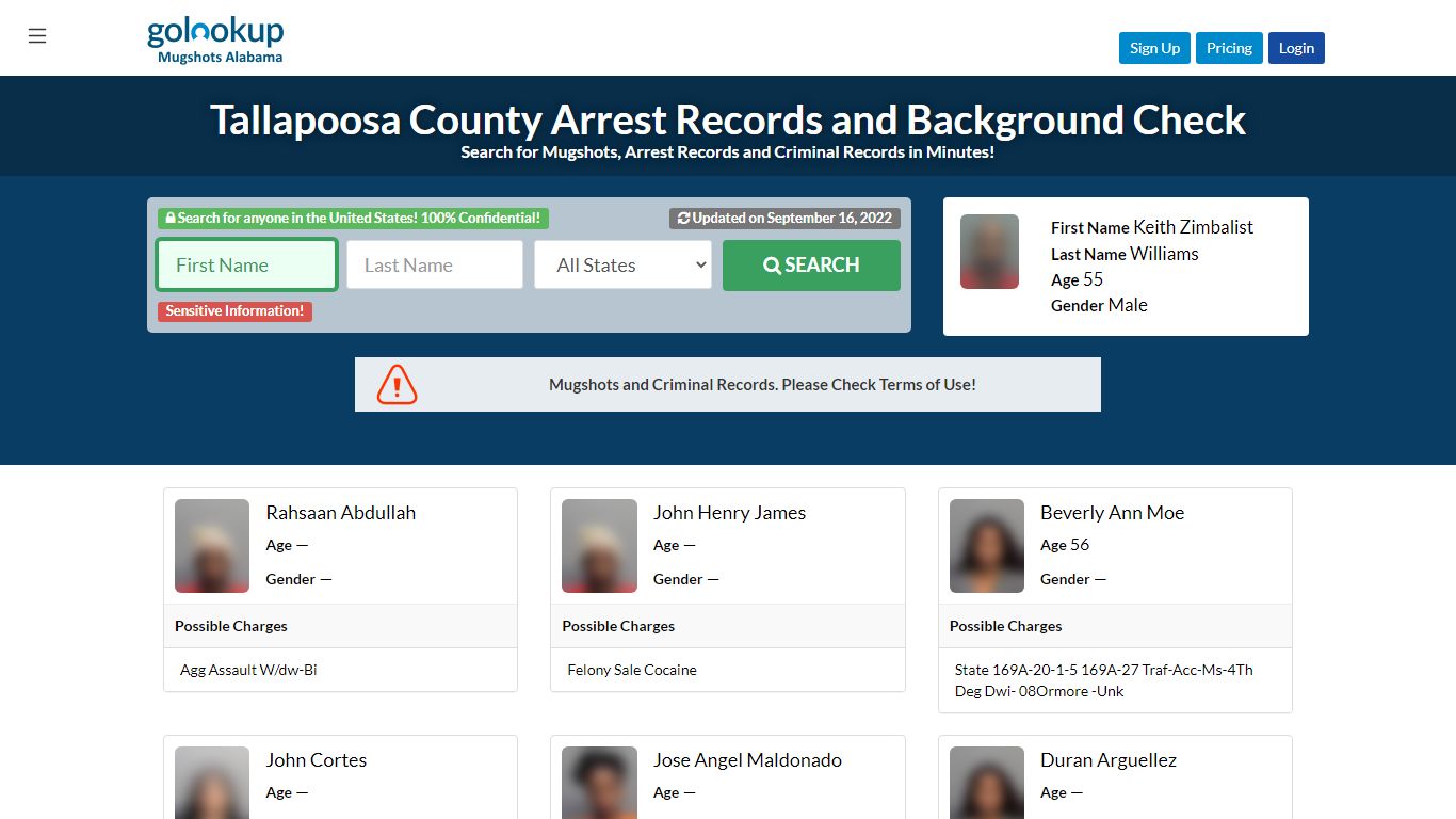 Tallapoosa County Mugshots, Tallapoosa County Arrest Records - GoLookUp